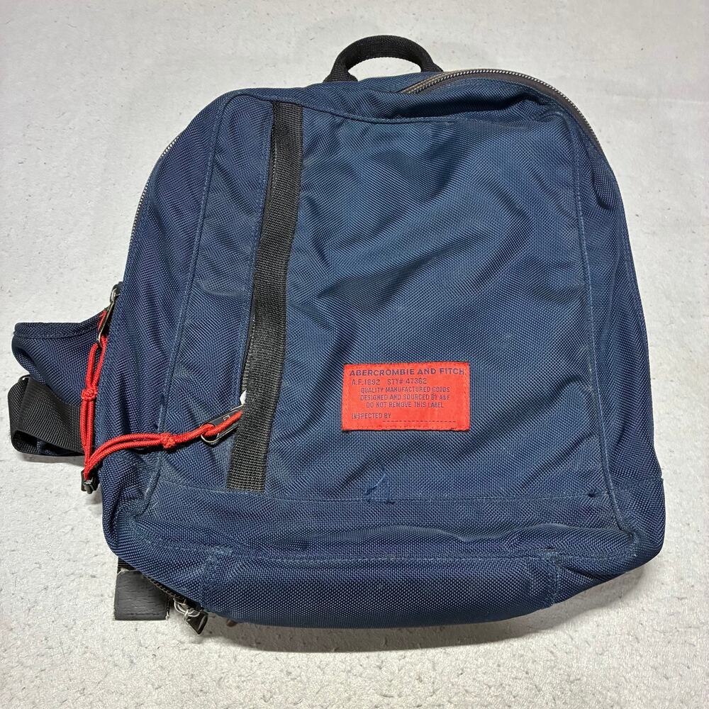 Vintage Abercrombie & Fitch 90s A-12 Hiking Backpack A20 Navy Blue Sling
